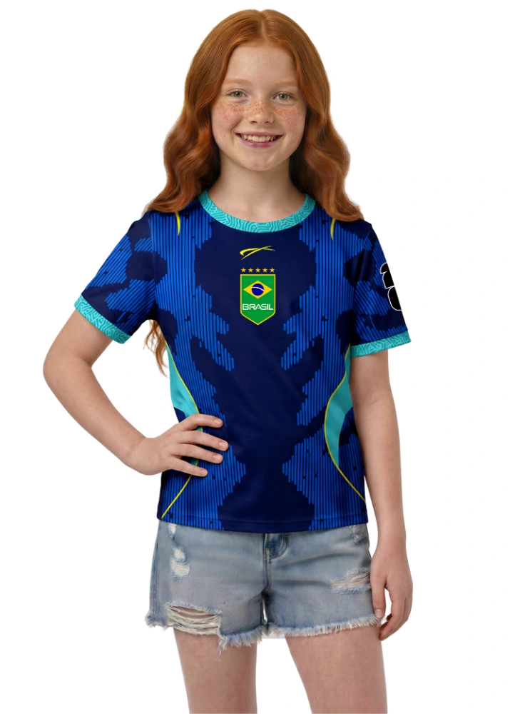 Camisa Brasil - Azul escuro