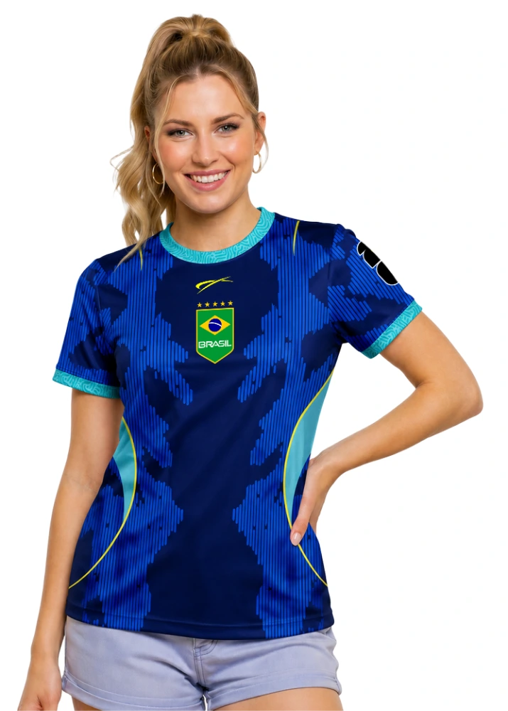 Camisa Brasil - Azul escuro