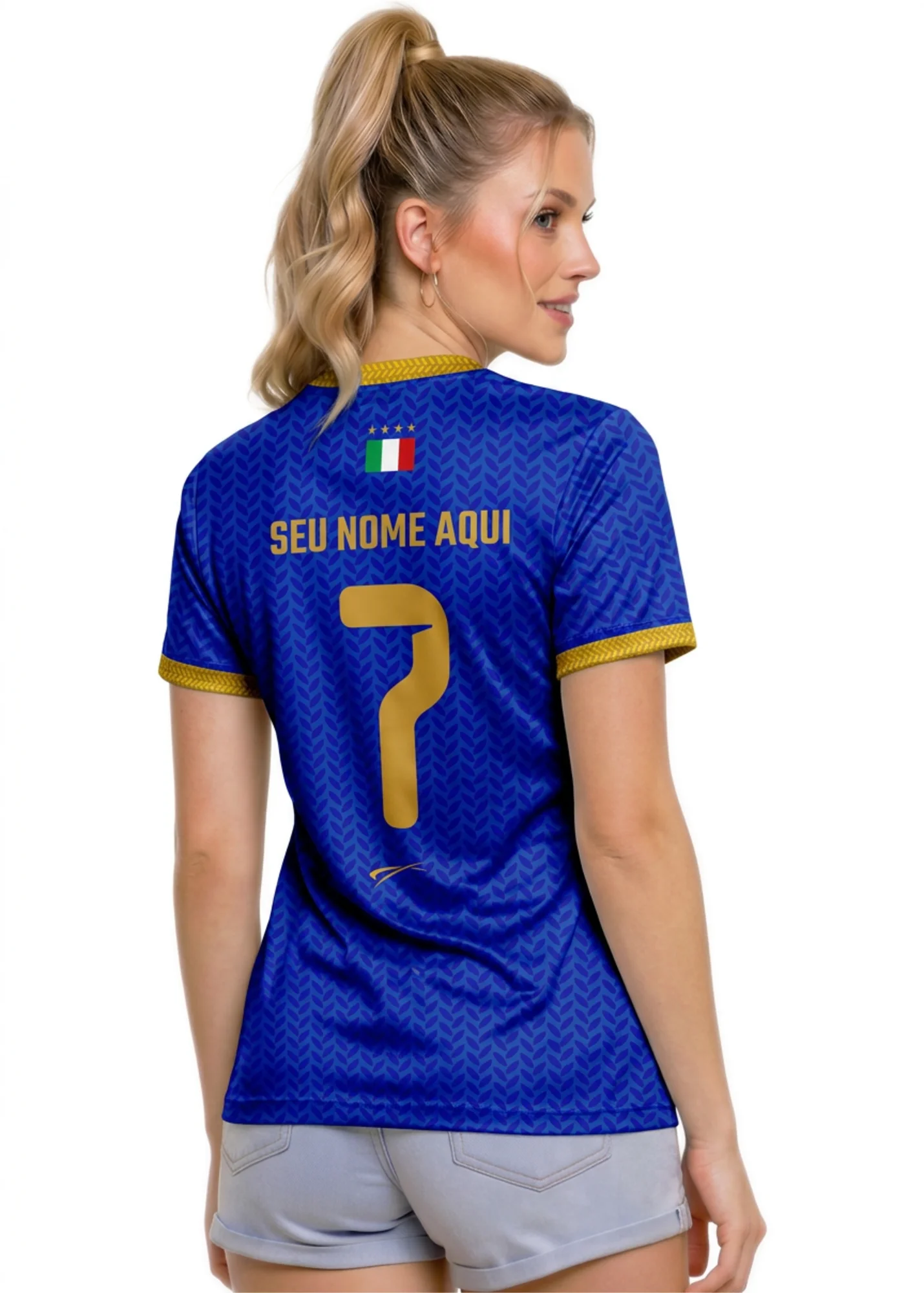 Camisa da Itália - Feminino - Azul escuro