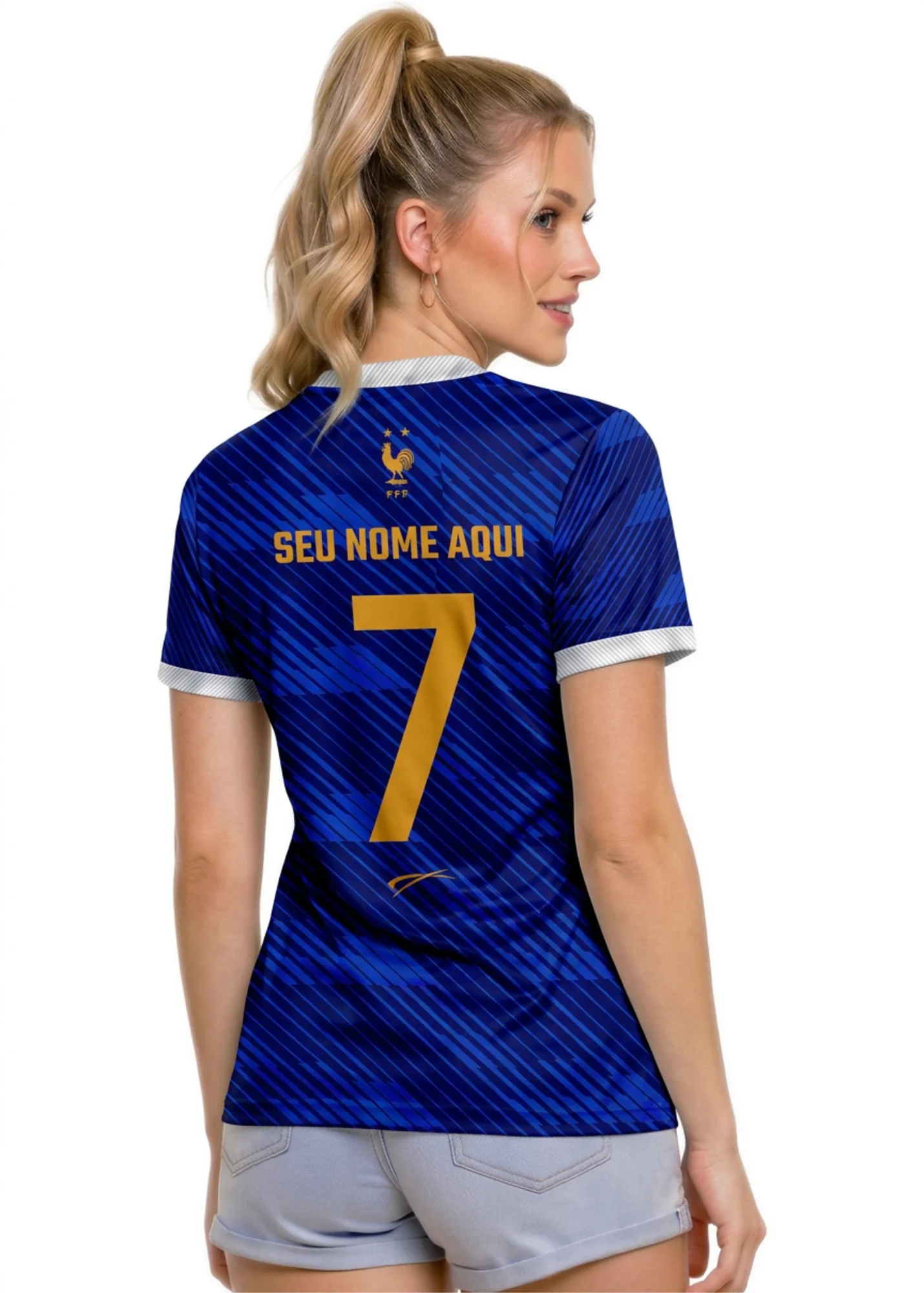 Camisa da França - Feminino - Azul escuro